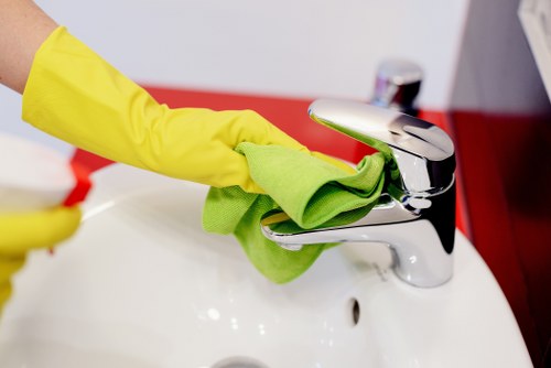 Professional office cleaning in W1 for a bright reception area