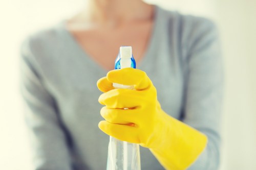 Office cleaners in W1 maintaining a clean workspace
