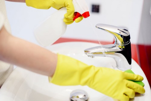 Deep cleaning hard floors in W1 using specialist equipment