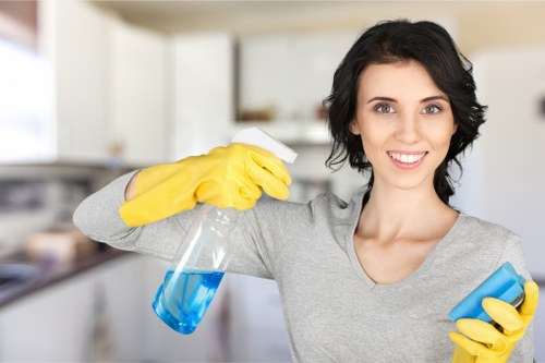 Cleaning newly renovated rooms in W1 after building work